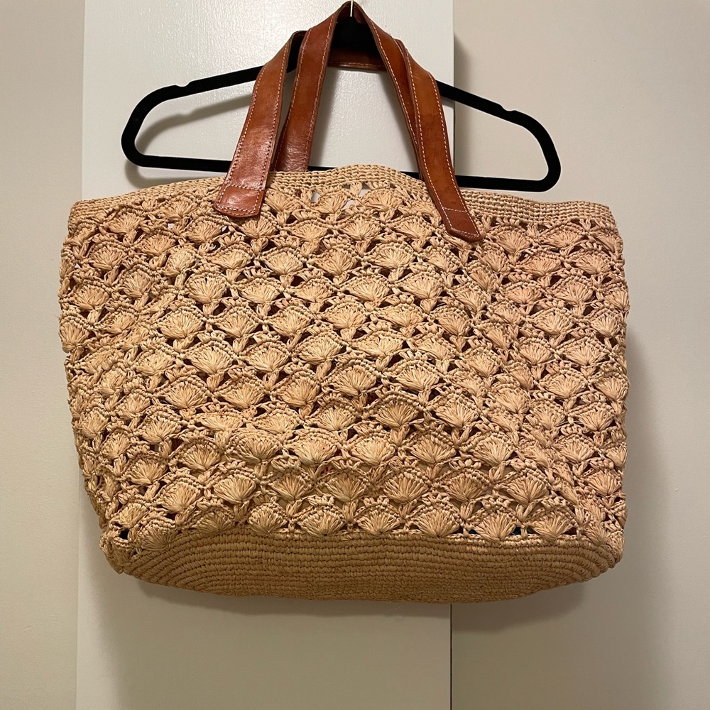 Calyspo st barths raffia tote